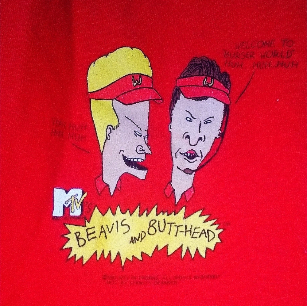 Early 90s Beavis and Butthead BurgerWorld T